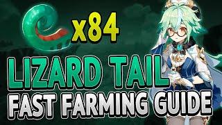 Lizard Tail 84 Locations FAST FARMING ROUTE | Genshin Impact 2.1