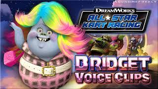 All Bridget Voice Clips • DreamWorks All-Star Kart Racing • Voice Lines 2023 (Eliza Jane Schneider)