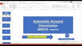 SAP MM- Automatic Account Determination (MM-FI Integration) Cycle full explanation for Learners