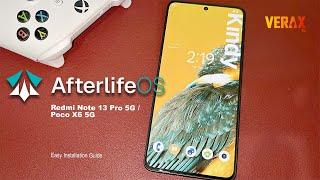 AfterlifeOS ROM: Easy Install Guide for Redmi Note 13 Pro 5G - Poco X6 5G (garnet)