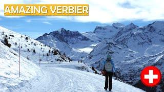 VERBIER for non-skiers - The MOST BEAUTIFUL WINTER WALK we have ever done in Switzerland