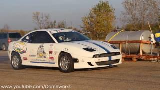 650HP Fiat Coupe' 4WD Drag Race w/Alfa Romeo 155 Q4 Engine - 10sec on 1/4 Mile