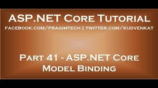 ASP NET Core Model Binding