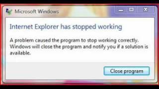 What to do if Internet Explorer has stopped Working?