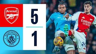 HIGHLIGHTS | Arsenal 5-1 Man City | Odegaard, Haaland, Partey, Lewis-Skelly, Havertz, Nwaneri Goals