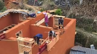 RURAL LIFE The villagers worked hard to build their own houses