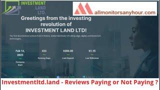 investmentltd.land , Reviews Paying Or Not Paying ? #HYIP_daily_update #NEW_HYIP #HYIP_monitor