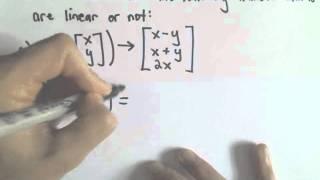 Linear Transformations , Example 1, Part 1 of 2