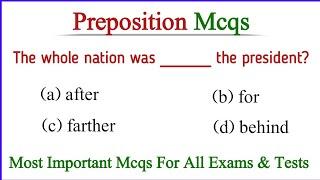 Prepositions mcqs | Preposition questions with answers | Preposition questions for air force exam