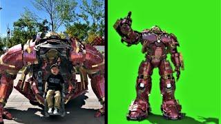 Hulkbuster transformation green screen