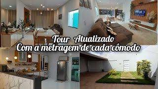 TOUR PELA A MINHA CASA ATUALIZADO //TIREI A METRAGEM DE CADA CÔMODO 