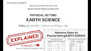 Earth Science Review - June 2023 (Explained w/ ESRT)