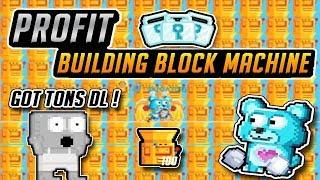 Growtopia Profit Way : 100 Building Block Machine Got This ! | Tips | Growtopia 2019