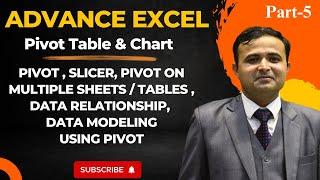 Advance Pivot Table and Pivot Chart on Multiple Sheets | Slicer | Data Relationship | Data Modeling