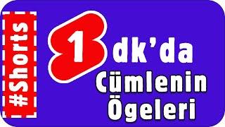 1 DAKİKADA CÜMLENİN ÖGELERİ  #shorts