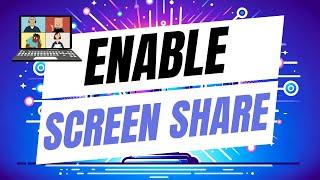 How To Enable Participants Screen Sharing In Zoom