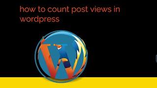 how to count post views in wordpress