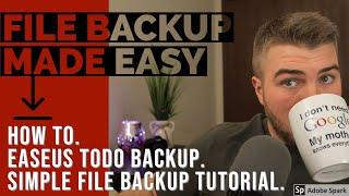 Don't Lose Your Files - BACK IT UP - EaseUS Todo Backup Software Tutorial