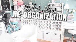 My Sticker Shop Storage and Re-Organization | At Home With Quita