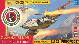 Plastic Scale Model Build - ZVEZDA SU-25 1/48 - FULL BUILD VIDEO
