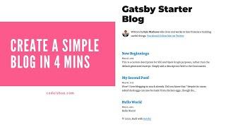 Create a simple blog in 4 minutes