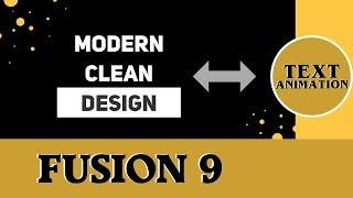 Fusion 9 Tutorial -  Smooth and Minimal Text - Title Animation -  Motion graphics #6