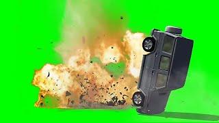 car bomb explosion effect 2020 green screen background video