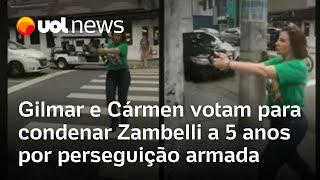 Gilmar Mendes e Carmen Lúcia votam para condenar Carla Zambelli a 5 anos de prisão