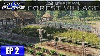 Life Is Feudal Forest Village Let's Play / Gameplay - Ep 2 - SHACKS