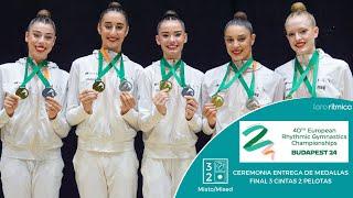 Entrega de medallas FINAL 3 CINTAS 2 PELOTAS - Budapest EC 2024