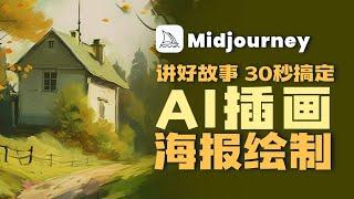 Midjourney绘制插画！掌握关键词“讲故事”技巧，3种风格秒搞定Master Prompt and "storytelling" ,draw AI illustration in seconds