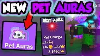 *NEW* PET AURAS!!! GETTING THE BEST PET AURA & SABER!!! OP PETS! | - Roblox Saber Simulator