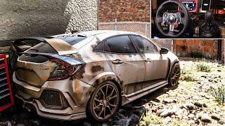 Rebuilding a HONDA CIVIC TYPE R - Forza Horizon 5 - Logitech g29 Gameplay.