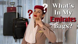 What's INSIDE My EMIRATES Cabin Crew Bags?! ️  PACK WITH ME