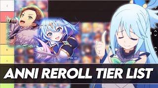 1ST ANNIVERSARY REROLL TIER LIST FOR KONOSUBA FANTASTIC DAYS!!!!