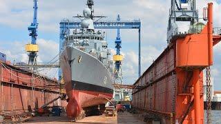 Ship building work in south korea