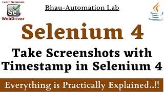 Screenshot with Timestamp in Selenium Webdriver java | Take screenshots  name file using a timestamp