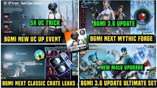 UC UP EVENT GOLD SPIN EDITION / BGMI NEXT CLASSIC CRATE / NEXT MYTHIC FORGE 3.6 UPDATE M416 ULTIMATE