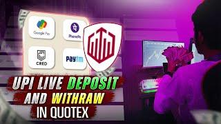 UPI Live Deposit And Withdraw in Quotex #rawtrader