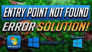 How to Fix "Entry Point Not Found" Error in Windows 10/8/7 - [Tutorial 2024