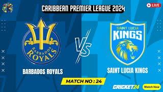 Barbados Royals vs Saint Lucia Kings Live | BR vs SLK | Match No : 24 | CPL 2024