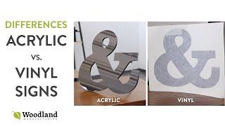 Acrylic Letters vs. Vinyl Signs - Differences in Plastic Sign Materials | Woodland Manufacturing