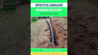 How To Install a  Landscape Drainage Solution By Brooks Landscaping where #wemakedirtlookgood