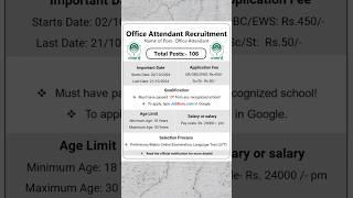 NABARD Office Attendant Recruitment 2024| New Job Vacancy 2025| Government Jobs 2025 #governmentjobs