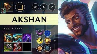 Akshan ADC vs Draven: Quadra Kill, Legendary - EUW Master Patch 14.17