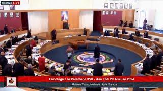 Palemene XVII: Aso Tofi 29 Aukuso 2024