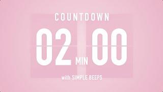 2 Min Countdown Flip Clock Timer / Simple Beeps 