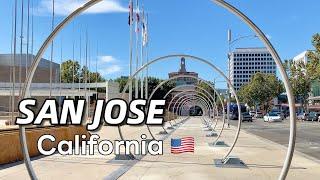 San Jose California , Walking in downtown San Jose ,San Jose 4K