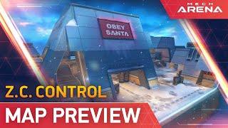 Map Preview: Z.C. Control | New Deathmatch 5v5 Map Trailer | Mech Arena