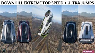Forza Horizon 5 | All KOENIGSEGG Cars | DOWNHILL EXTREME TOP SPEED + BIGGEST JUMPS | NEW RECORD